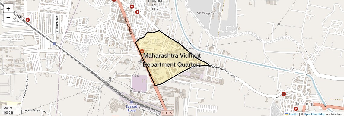 Location Map of Maharashtra Vidhyut Department Quarters, Pune