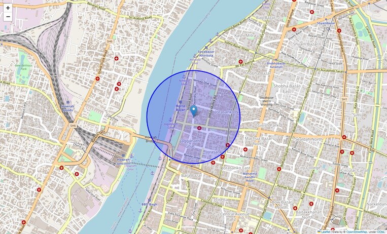 Location Map of Maharshi Debendra Road