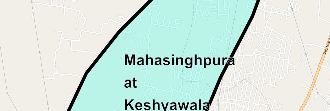 Location Map of Mahasinghpura At Keshyawala, Jaipur
