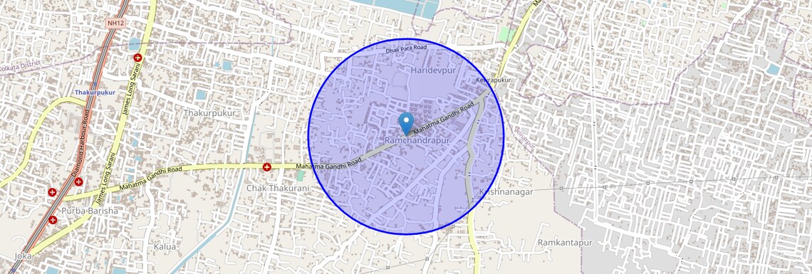 Location Map of Mahatma Gandhi Road, Kolkata