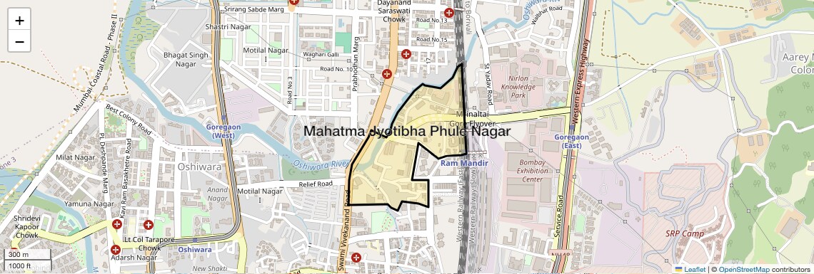 Location Map of Mahatma Jyotibha Phule Nagar, Mumbai