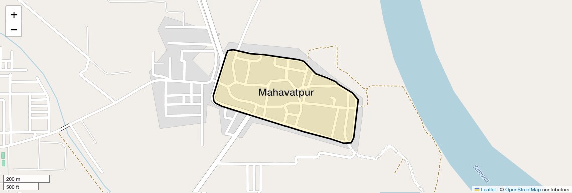 Location Map of Mahavatpur, Faridabad