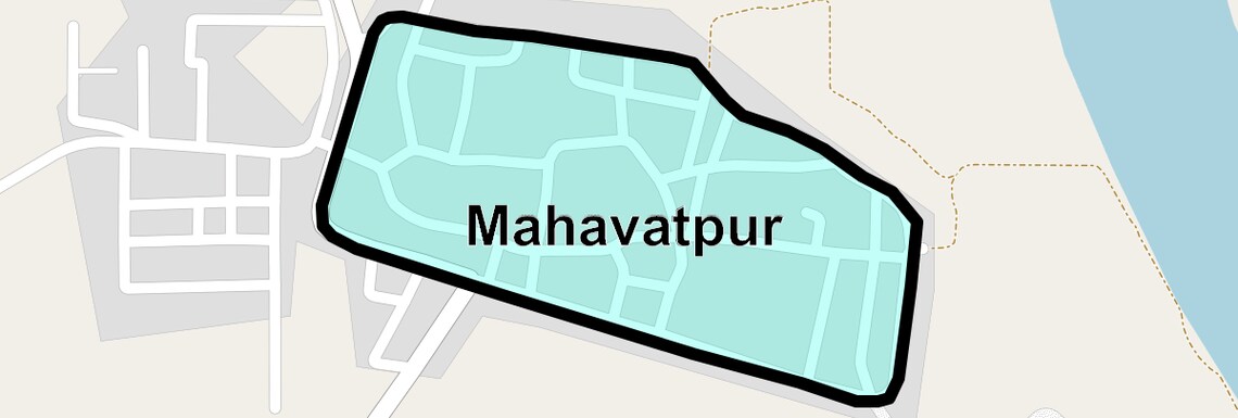 Location Map of Mahavatpur, Faridabad