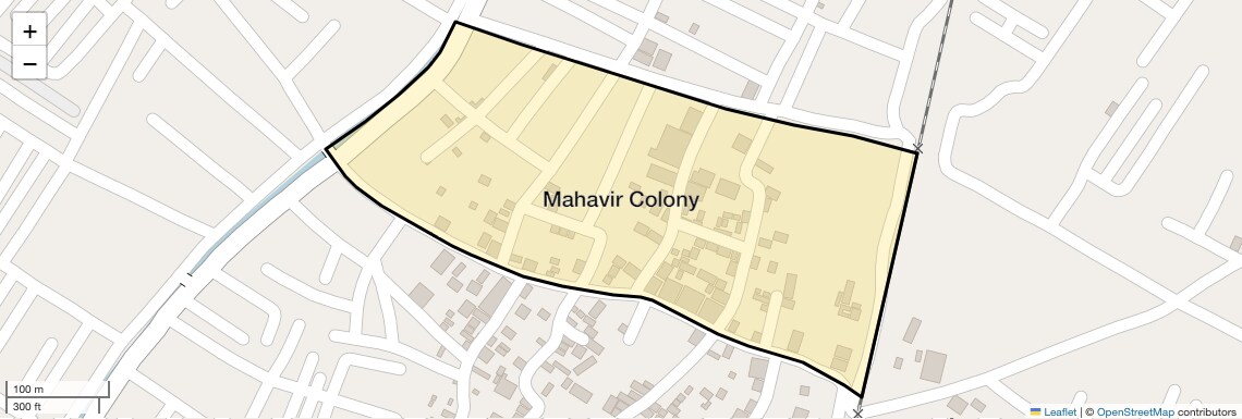 Location Map of Mahavir Colony, Ghaziabad