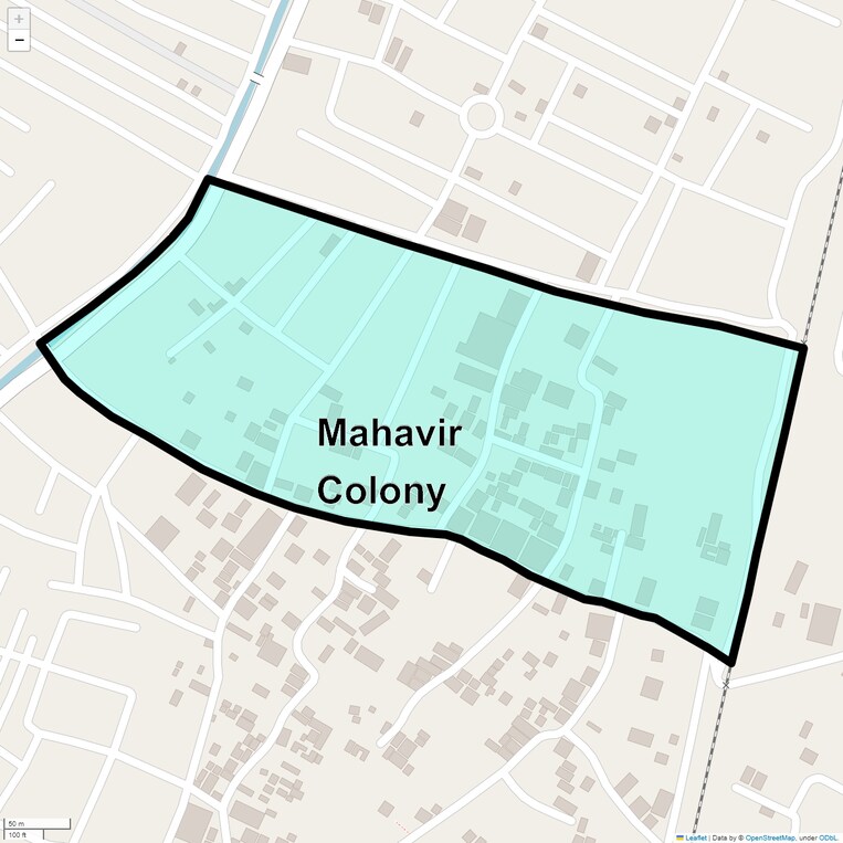 Location Map of Mahavir Colony