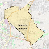 Mahavir Enclave Map