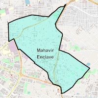 Mahavir Enclave Map