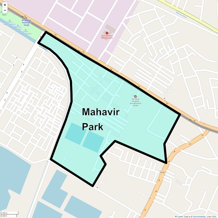 Location Map of Mahavir Park