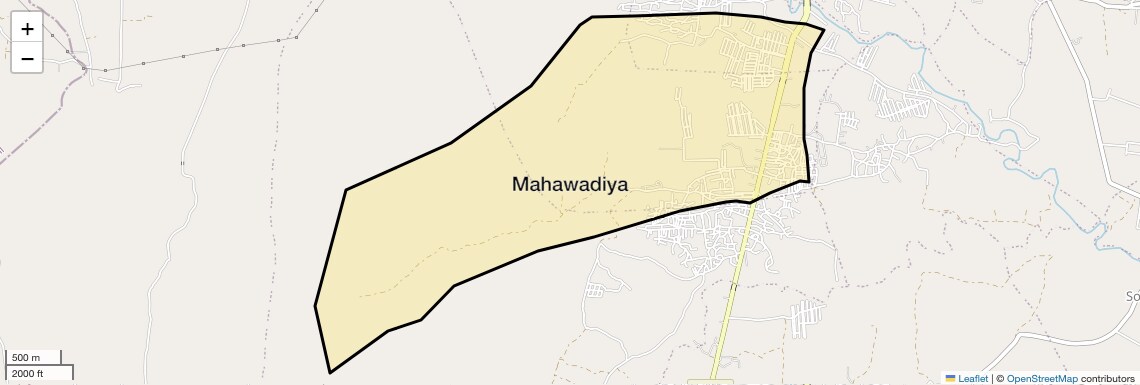 Location Map of Mahawadiya, Bhopal