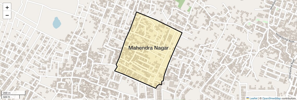 Location Map of Mahendra Nagar, Allahabad