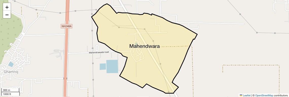 Location Map of Mahendwara, Gurgaon