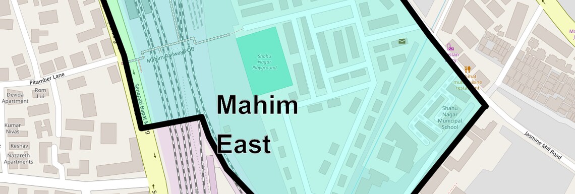 Location Map of Mahim East, Mumbai