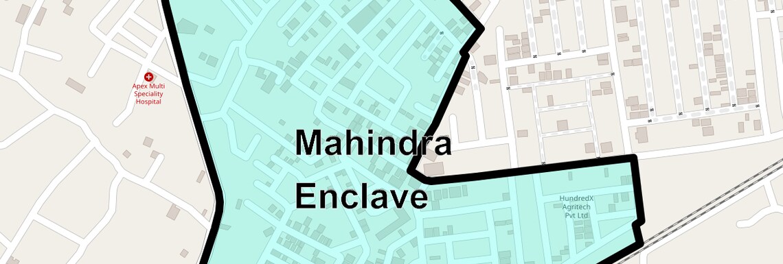 Location Map of Mahindra Enclave, Ghaziabad