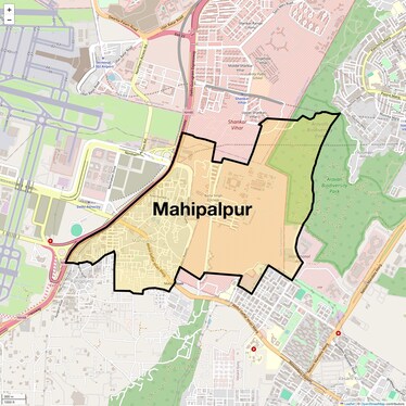 Location Map of Mahipalpur, Delhi