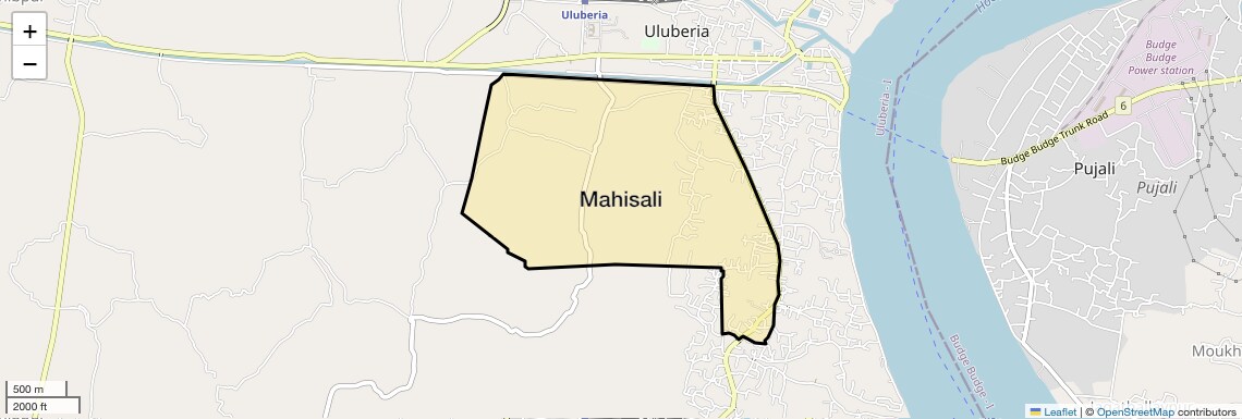 Location Map of Mahisali, Kolkata