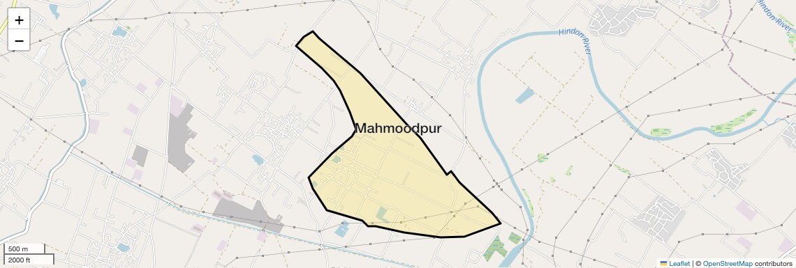 Location Map of Mahmoodpur, Ghaziabad