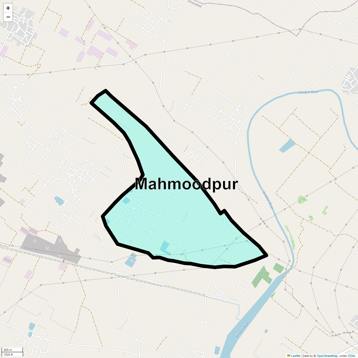 Location Map of Mahmoodpur, Ghaziabad