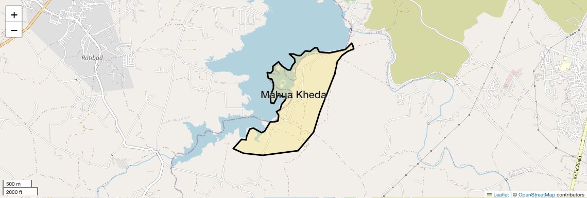 Location Map of Mahua Kheda, Bhopal