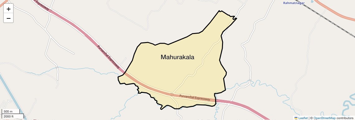 Location Map of Mahurakala, Lucknow