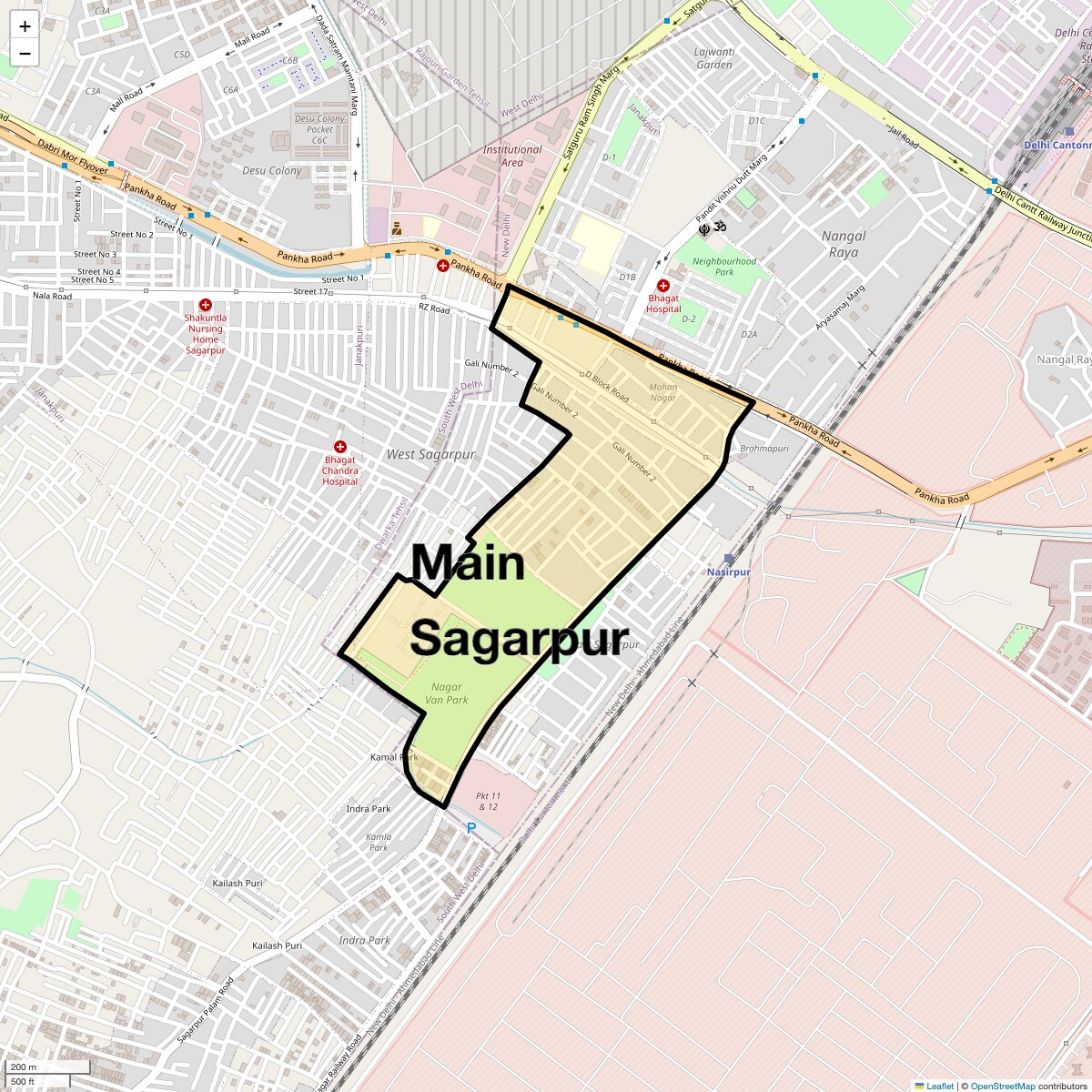 Check Time Travel of Main Sagarpur, Delhi