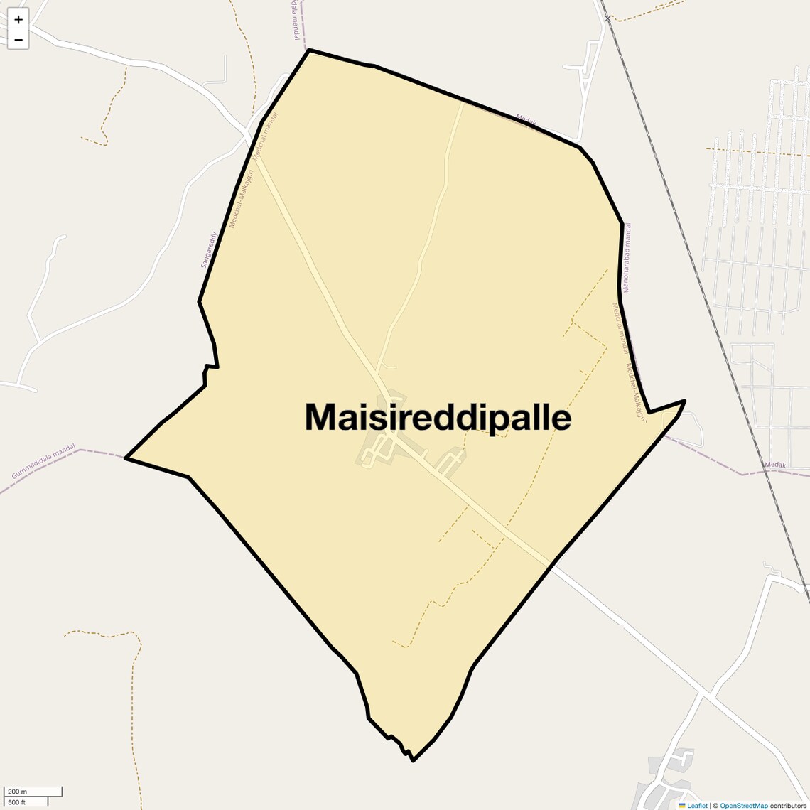 Location Map of Maisireddipalle, Hyderabad