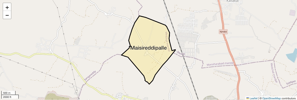 Location Map of Maisireddipalle, Hyderabad