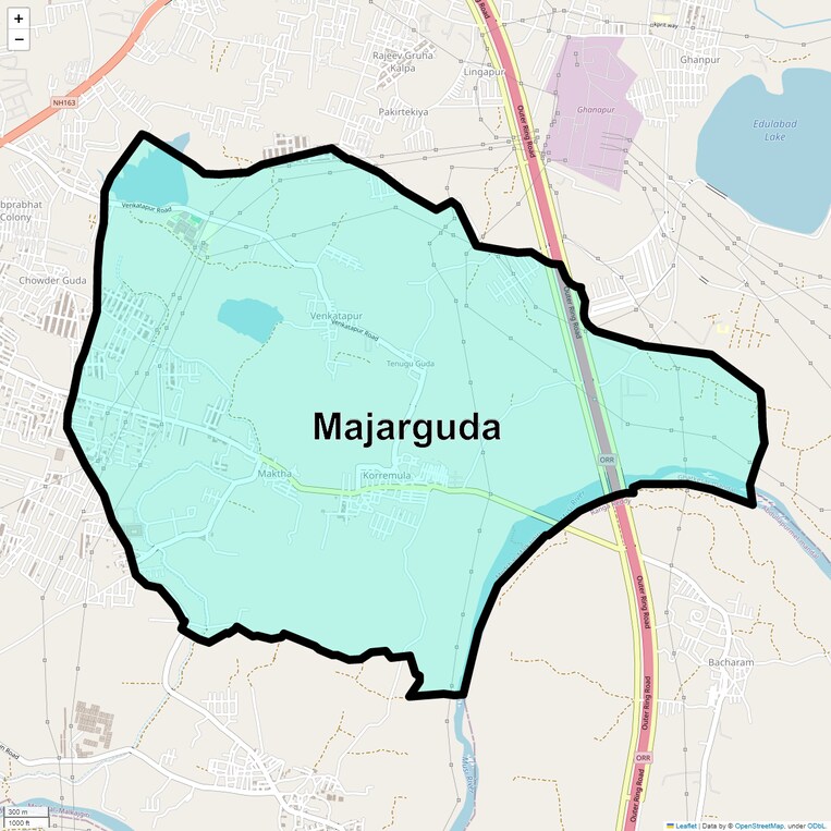 Location Map of Majarguda