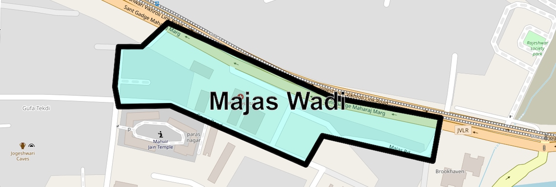 Location Map of Majas Wadi, Mumbai