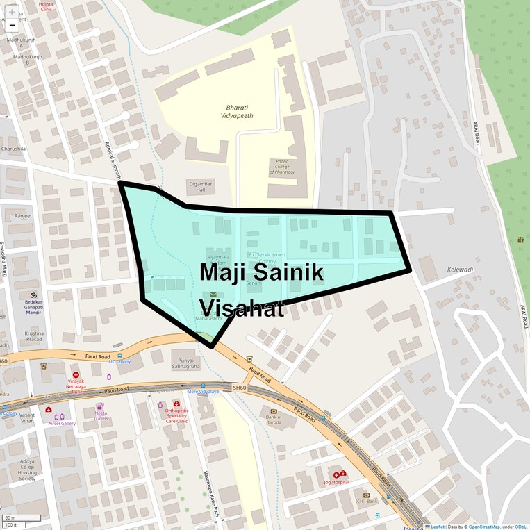 Location Map of Maji Sainik Visahat