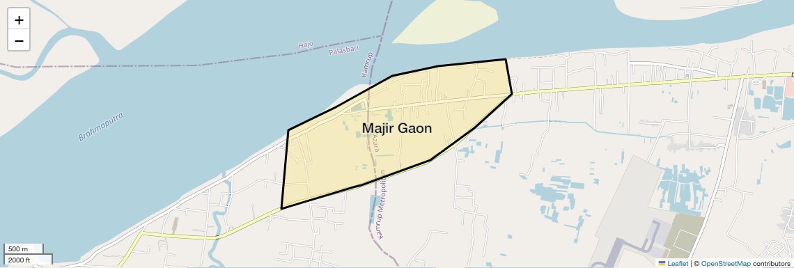 Location Map of Majir Gaon, Guwahati