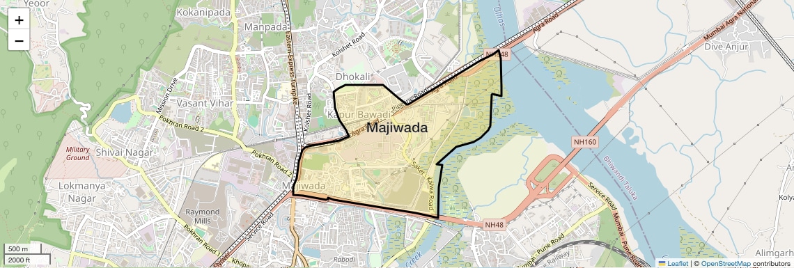 Majiwada Map