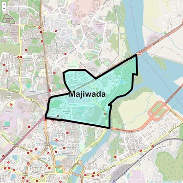 Location Map of Majiwada, Thane