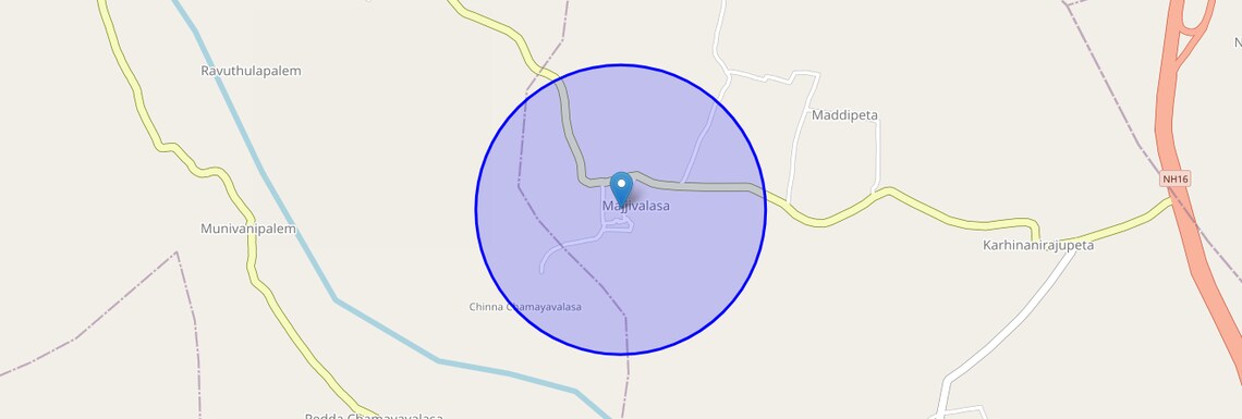 Location Map of Majjivalasa, Vizag