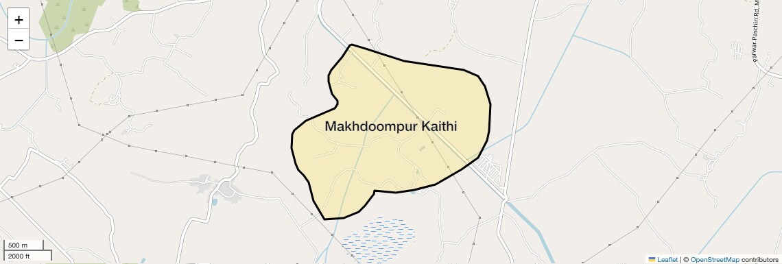 Location Map of Makhdoompur Kaithi, Lucknow