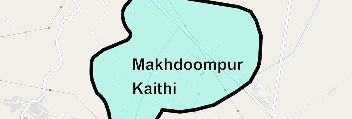 Location Map of Makhdoompur Kaithi, Lucknow