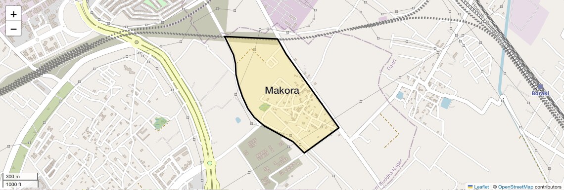 Location Map of Makora, Greater Noida
