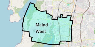 Location Map of Malad West, Mumbai