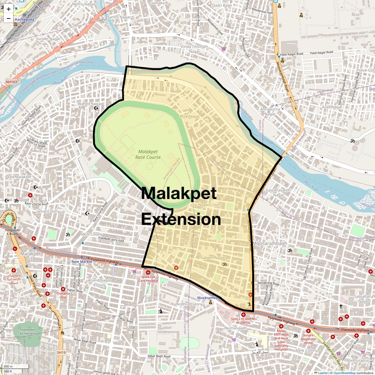 Check Time Travel of Malakpet Extension, Hyderabad