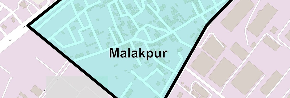 Location Map of Malakpur, Greater Noida