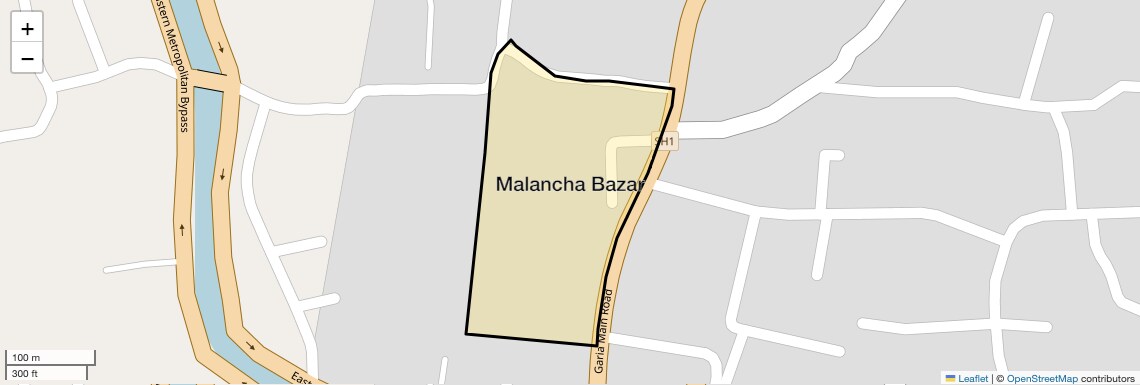 Location Map of Malancha Bazar, Kolkata