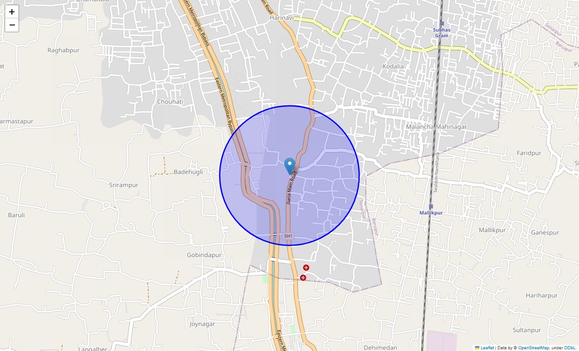 Location Map of Malancha Bazar, Kolkata