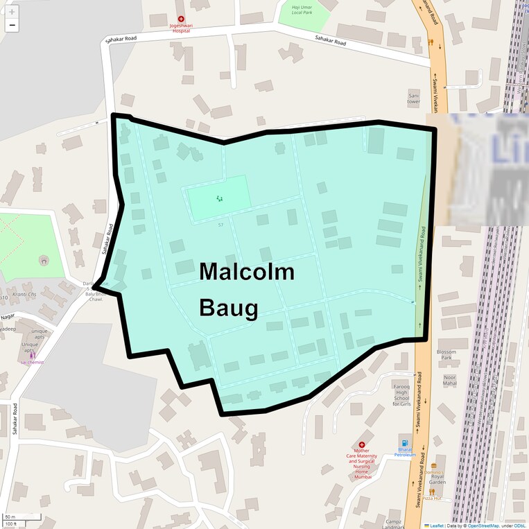Location Map of Malcolm Baug