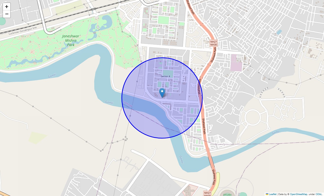 Location Map of Malesemau, Lucknow