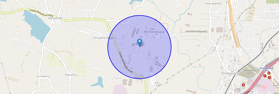 Location Map of Maligondanahalli, Bangalore