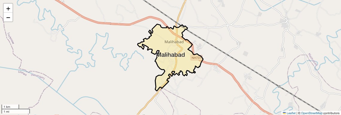 Location Map of Malihabad, Lucknow