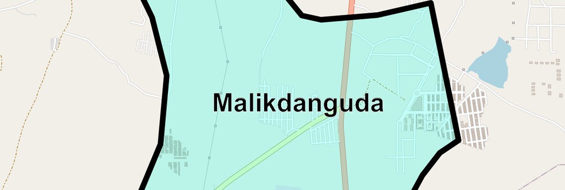 Location Map of Malikdanguda, Hyderabad