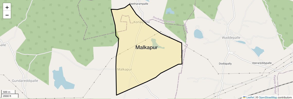 Location Map of Malkapur, Hyderabad