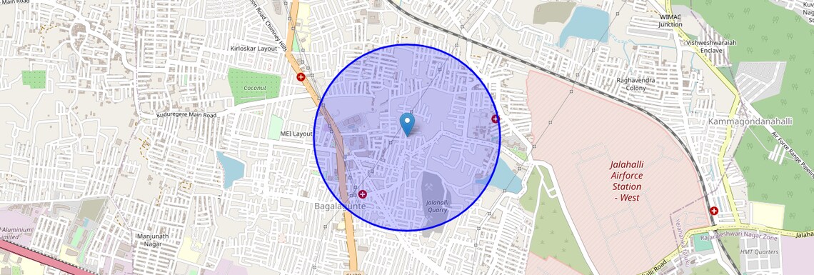 Location Map of Mallasandra, Bangalore
