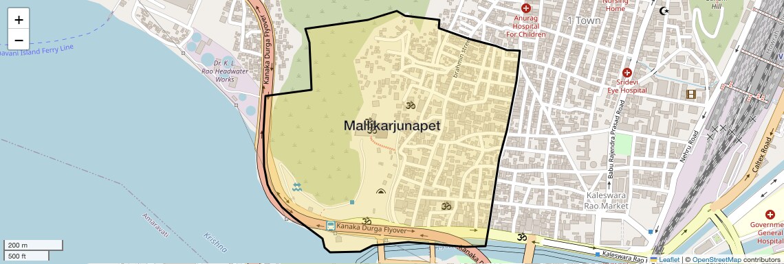 Location Map of Mallikarjunapet, Vijayawada