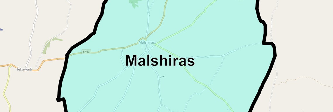 Location Map of Malshiras, Pune